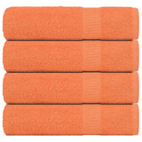 Vidaxx serviettes de bain 4 pcs 100x150 cm 360 g m² 100% coton orange