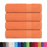 Vidaxx serviettes de bain 4 pcs 100x150 cm 360 g m² 100% coton orange