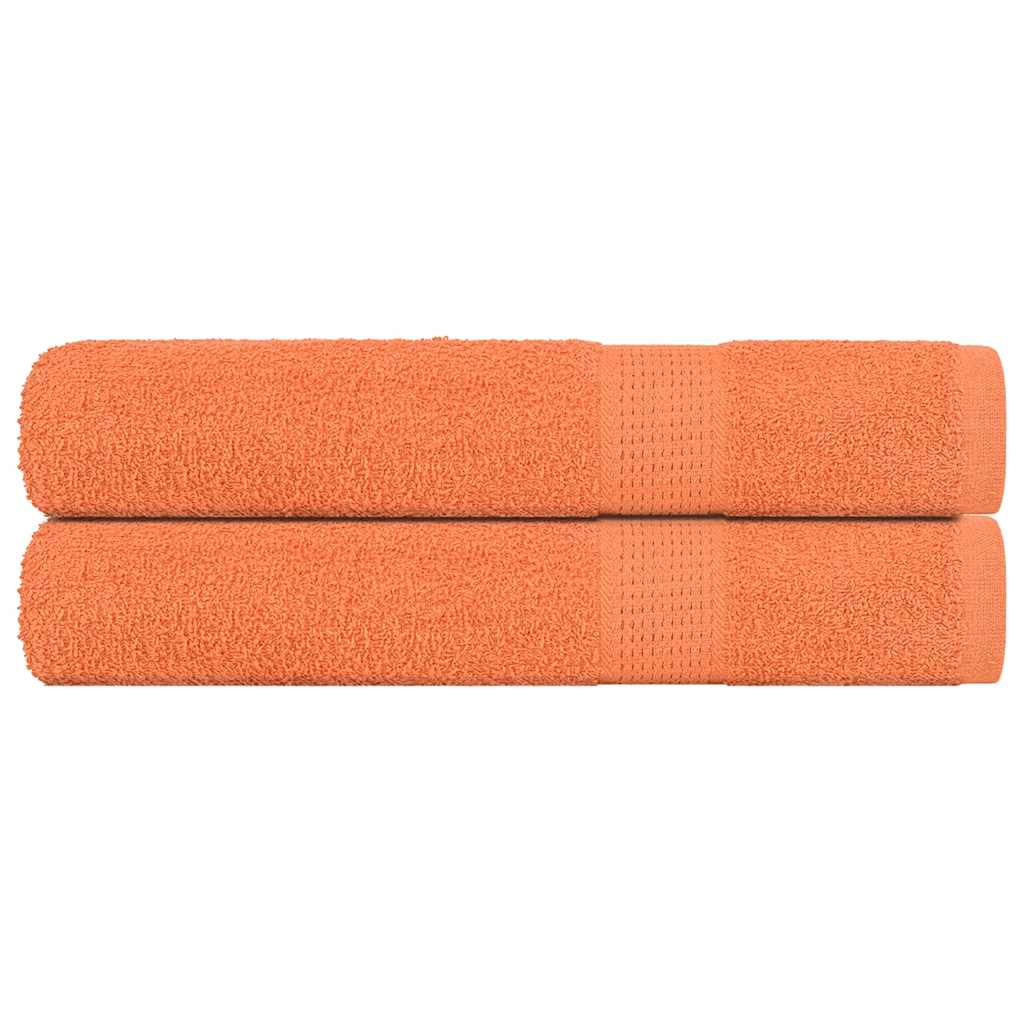 Vidaxx serviettes de sauna 2 pcs 80x200 cm 360 g m² 100% coton orange