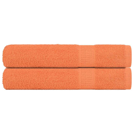 Vidaxx serviettes de sauna 2 pcs 80x200 cm 360 g m² 100% coton orange
