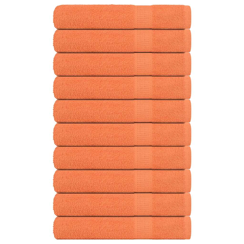 Serviettes de sauna vidaxl 10 ST 80x200 cm 360 g m² 100% coton orange