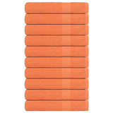 Serviettes de sauna vidaxl 10 ST 80x200 cm 360 g m² 100% coton orange