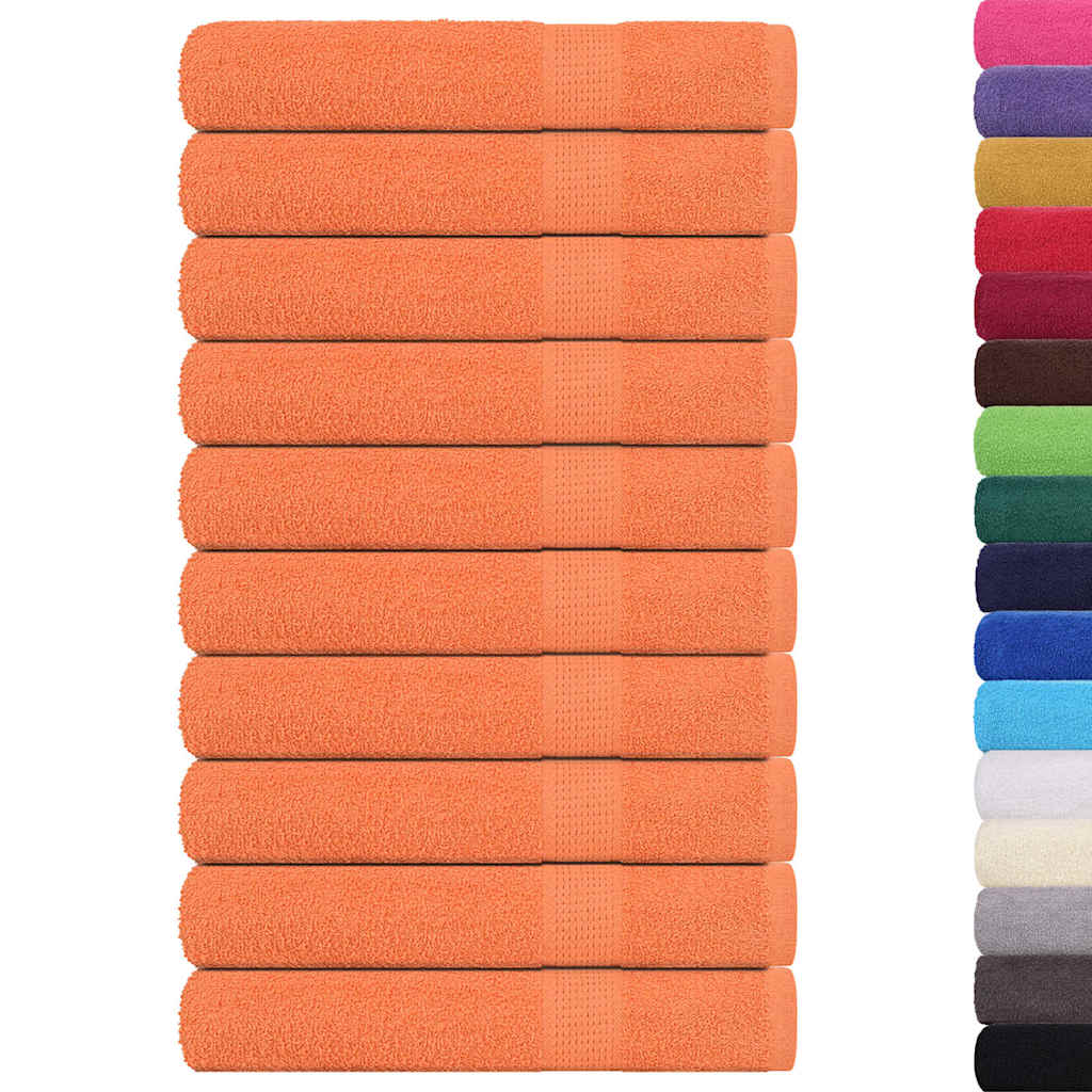 Vidaxl sauna towels 10 st 80x200 cm 360 g m² 100% cotton orange