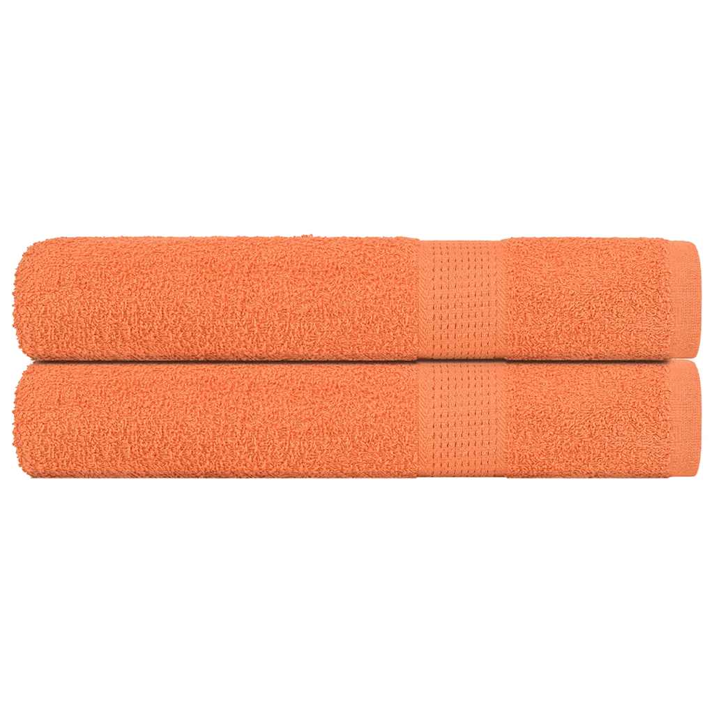 Vidaxx serviettes 2 pcs 100x200 cm 360 g m² 100% coton orange
