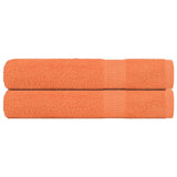 Vidaxx serviettes 2 pcs 100x200 cm 360 g m² 100% coton orange
