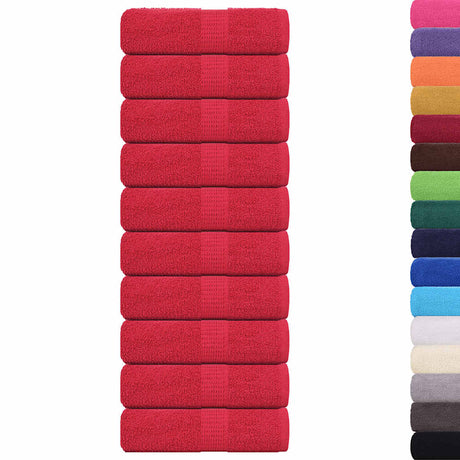 Vidaxx débarbouillettes 10 pièces grenouille rouge 30x30 cm 100% coton