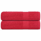 Vidaxx serviettes 2 pcs 50x100 cm 360 g m² 100% coton rouge