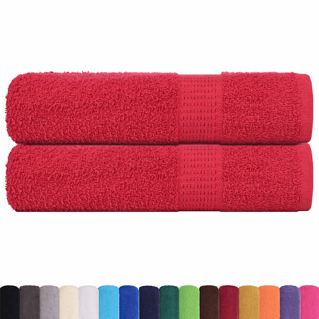 Vidaxx serviettes 2 pcs 50x100 cm 360 g m² 100% coton rouge