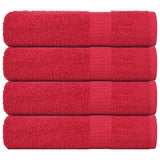 Vidaxx serviettes 4 pcs 50x100 cm 360 g m² 100% coton rouge