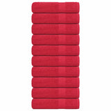 Vidaxl handdoeken 10 st 50x100 cm 360 g m² 100% katoen rood