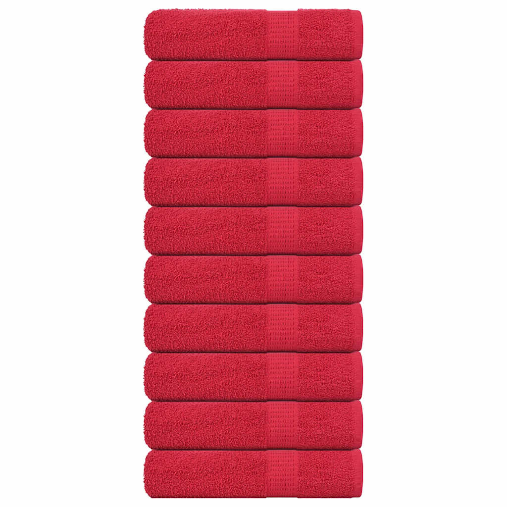 Vidaxx serviettes 10 pcs 50x100 cm 360 g m² 100% coton rouge