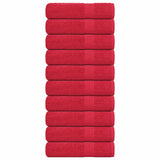 Vidaxx serviettes 10 pcs 50x100 cm 360 g m² 100% coton rouge
