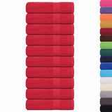 Vidaxx serviettes 10 pcs 50x100 cm 360 g m² 100% coton rouge