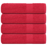 Vidaxx serviettes de bain 4 pcs 100x150 cm 360 g m² 100% coton rouge