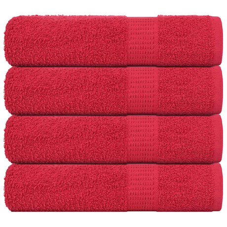 Vidaxx serviettes de bain 4 pcs 100x150 cm 360 g m² 100% coton rouge