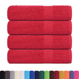 Vidaxx serviettes de bain 4 pcs 100x150 cm 360 g m² 100% coton rouge