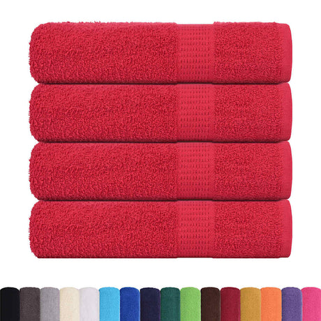 Vidaxx serviettes de bain 4 pcs 100x150 cm 360 g m² 100% coton rouge