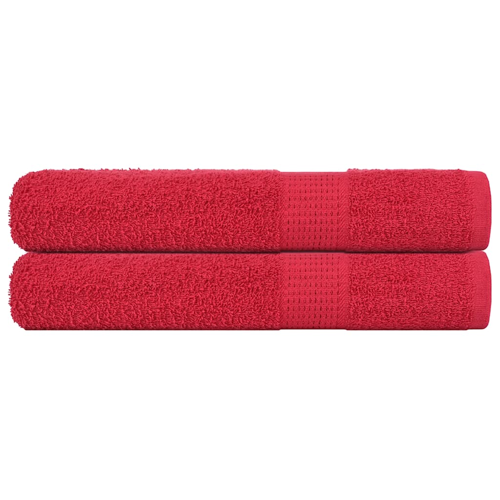 Vidaxl sauna towels 2 st 80x200 cm 360 g m² 100% cotton red