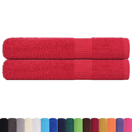 Vidaxx serviettes de sauna 2 pcs 80x200 cm 360 g m² 100% coton rouge