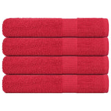 Vidaxl sauna towels 4 st 80x200 cm 360 g m² 100% cotton red