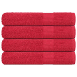 Vidaxx serviettes de sauna 4 pcs 80x200 cm 360 g m² 100% coton rouge