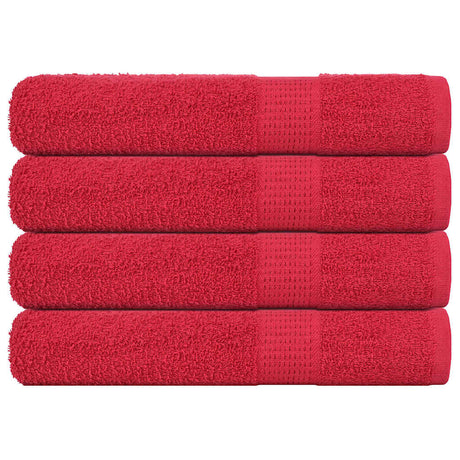 Vidaxx serviettes de sauna 4 pcs 80x200 cm 360 g m² 100% coton rouge