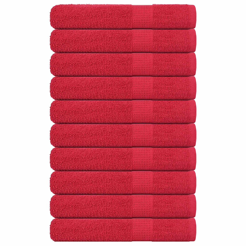 Vidaxl sauna towels 10 st 80x200 cm 360 g m² 100% cotton red