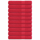 Serviettes de sauna vidaxl 10 ST 80x200 cm 360 g m² 100% coton rouge