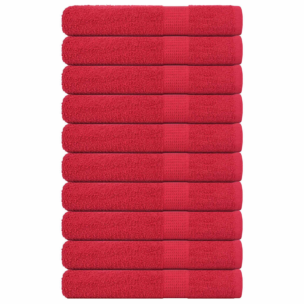 Vidaxx serviettes de sauna 10 pièces 80x200 cm 360 g m² 100% coton rouge