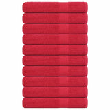 Vidaxx serviettes de sauna 10 pièces 80x200 cm 360 g m² 100% coton rouge