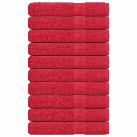Vidaxx serviettes de sauna 10 pièces 80x200 cm 360 g m² 100% coton rouge