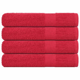 Vidaxx serviettes 4 pcs 100x200 cm 360 g m² 100% coton rouge