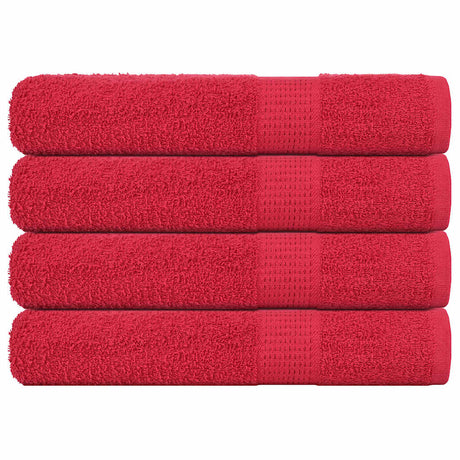 Vidaxx serviettes 4 pcs 100x200 cm 360 g m² 100% coton rouge