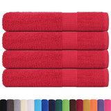 Vidaxx serviettes 4 pcs 100x200 cm 360 g m² 100% coton rouge