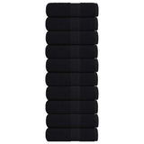 VidaXL débarbouillettes 10 pièces grenouille noir 30x30 cm 100% coton