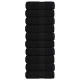 VidaXL serviettes invités 10 pcs 30x50 cm 360 g m² 100% coton noir