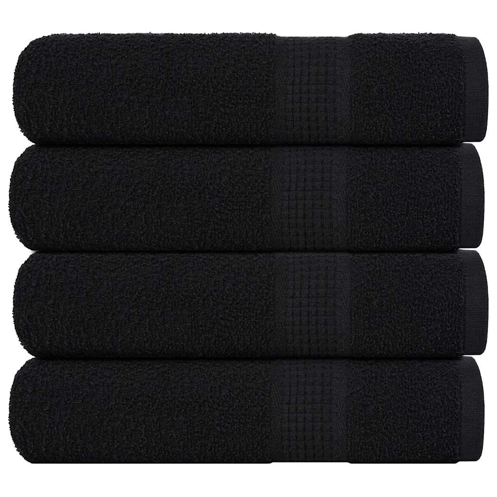 Vidaxx serviettes 4 pcs 50x100 cm 360 g m² 100% coton noir