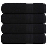 Vidaxx serviettes 4 pcs 50x100 cm 360 g m² 100% coton noir