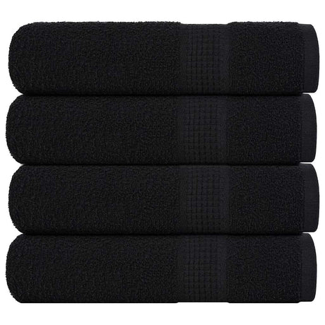 Vidaxx serviettes 4 pcs 50x100 cm 360 g m² 100% coton noir