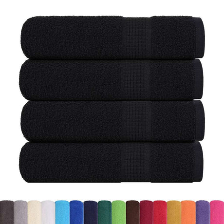 Vidaxx serviettes 4 pcs 50x100 cm 360 g m² 100% coton noir