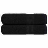 Vidaxx serviettes de douche 2 pcs 70x140 cm 360 g m² 100% coton noir