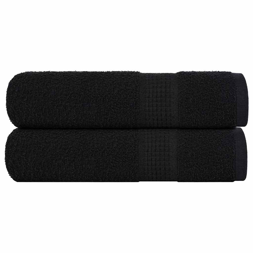 Vidaxx serviettes de bain 2 pcs 100x150 cm 360 g m² 100% coton noir