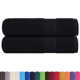 Vidaxx serviettes de bain 2 pcs 100x150 cm 360 g m² 100% coton noir