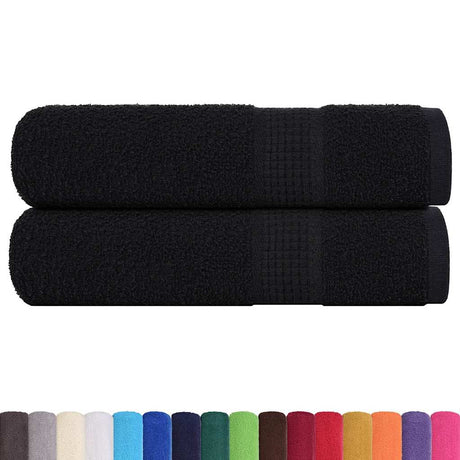 Vidaxx serviettes de bain 2 pcs 100x150 cm 360 g m² 100% coton noir