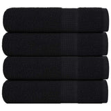 Vidaxx serviettes de bain 4 pcs 100x150 cm 360 g m² 100% coton noir