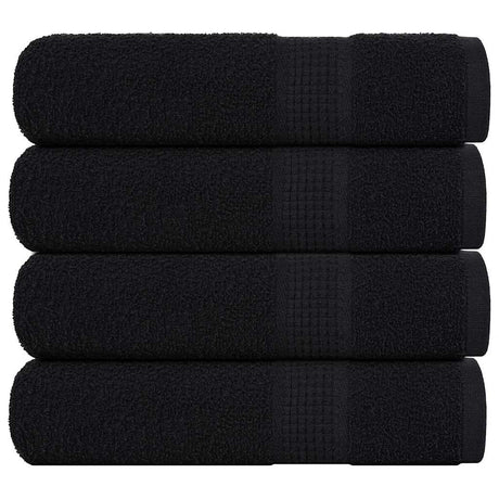 Vidaxx serviettes de bain 4 pcs 100x150 cm 360 g m² 100% coton noir