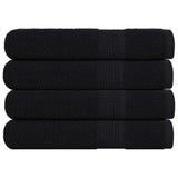 Vidaxl sauna towels 4 st 80x200 cm 360 g m² 100% cotton black