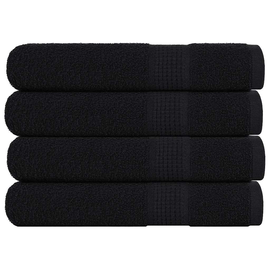 Vidaxx serviettes de sauna 4 pcs 80x200 cm 360 g m² 100% coton noir