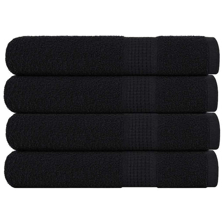 Vidaxx serviettes de sauna 4 pcs 80x200 cm 360 g m² 100% coton noir