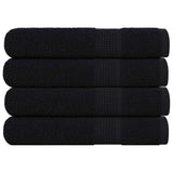 Vidaxx serviettes 4 pcs 100x200 cm 360 g m² 100% coton noir